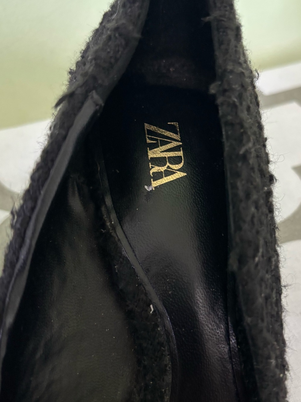 Zara Black Textured Crystal Embellished Buckle Pointed-Toe Pumps - Picture 9 of 13